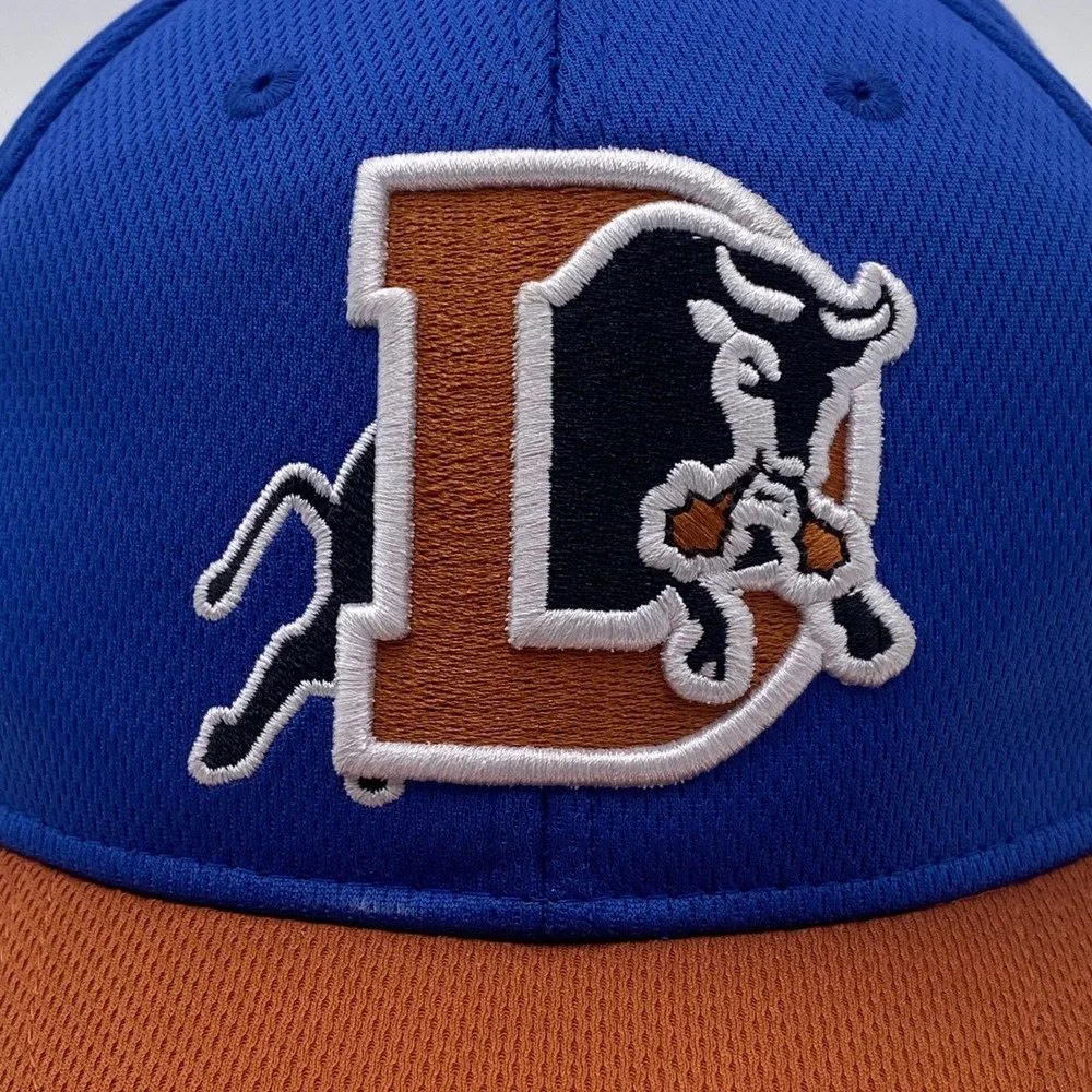 DURHAM BULLS OC Sports Mesh Baseball Hat Youth Blue‎ Orange Embroidered MiLB Cap